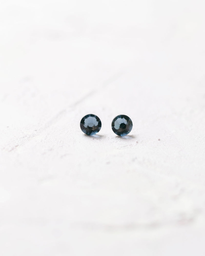 Close product view of the Starry Eyed Bridesmaid Earrings in lake blue.