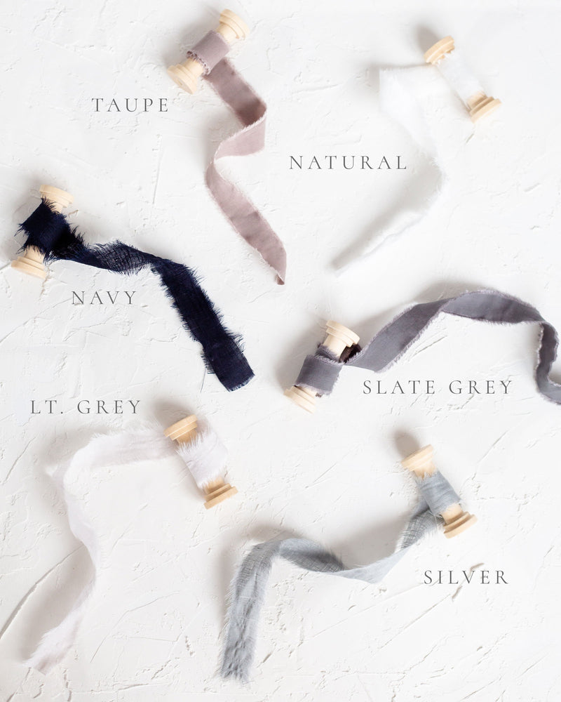 Flatlay of the linen options for our Luxe Gift Wrapping.